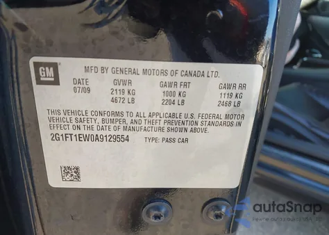 2010 Chevrolet Camaro 2Ss из США, поврежденный, VIN 2G1FT1EW0A9129554